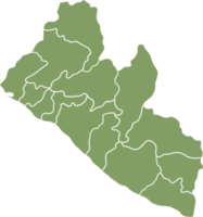 dibujo a mano alzada del mapa de liberia. png