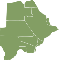 doodle freehand drawing of botswana map. png