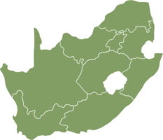 doodle freehand drawing of south africa map. png