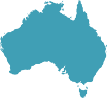 doodle freehand drawing of australia map. png