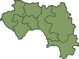 dibujo a mano alzada del mapa de guinea. png