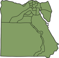 dibujo a mano alzada del mapa de Egipto. png