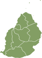 doodle freehand drawing of mauritius map. png