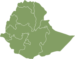 doodle freehand drawing of ethiopia map. png