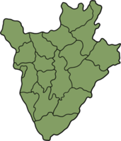 dibujo a mano alzada del mapa de burundi. png