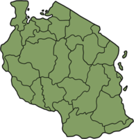 dibujo a mano alzada del mapa de tanzania. png