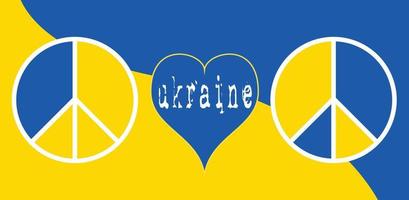 bandera nacional de ucrania. afiche nacional, pancarta con texto de apoyo a Ucrania de la bandera nacional vector