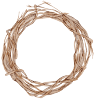 Watercolor dry branch wreath png