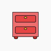 clip art de gabinete o ilustración de vector de icono para decoraciones de diseño. Ilustración de vector de tema de muebles.