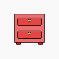 clip art de gabinete o ilustración de vector de icono para decoraciones de diseño. Ilustración de vector de tema de muebles.