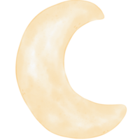 illustration de lune aquarelle png