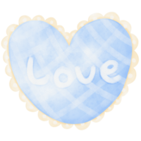 cuore cuscino acquerello illustrazione png