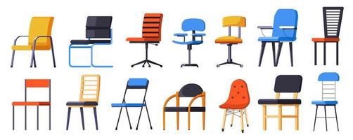 Chairs design for home or office interior styling vector