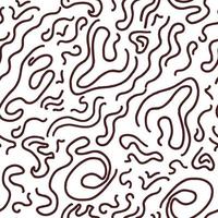 Curved and wavy lines, abstract seamless pattern vector