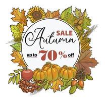 venta de otoño hasta un 70 por ciento de descuento en compras en la tienda vector