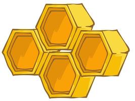 Hexagonal honeycomb for bees, apiary and farming vector