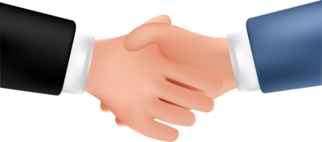 ilustración de hombres de negocios dándose la mano. ilustración personas dándose la mano png