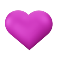 corazón amor emoji 3d png