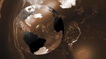 grafisch aarde wereldbol omwenteling - lus video