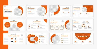 Corporate template presentation design and page layout design, business presentation slideshow for brochure, company profile, finance document vector