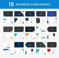 15 corporate business card design bundle collection, business letterhead set design. Stationery design layout vector