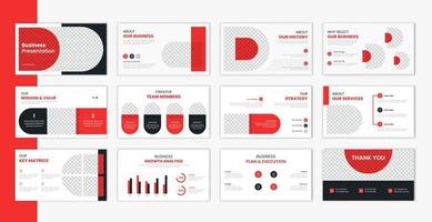 Corporate template presentation design and page layout design, business presentation slideshow for brochure, company profile, finance document vector