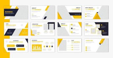 Corporate template presentation design and page layout design, business presentation slideshow for brochure, company profile, finance document vector