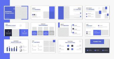 Corporate template presentation design and page layout design, business presentation slideshow for brochure, company profile, finance document vector