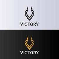 Victory Letter V Logo vector