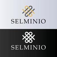 diseño del logotipo de la letra selminio s vector