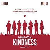 banner random acts kindness day and quote vector