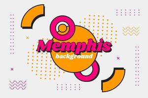 geometric memphis background vector