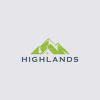 Highland or mountain , creative design vector template