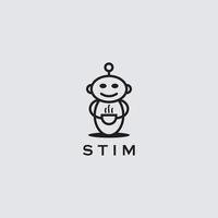 The stim clinic logo design template vector