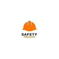 Construction safety helmet logo design vector illustration