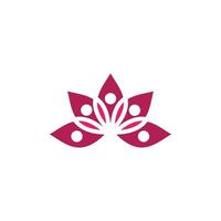 beauty lotus flower vector icon