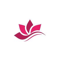 beauty lotus flower vector icon