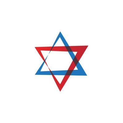 Star David template vector icon
