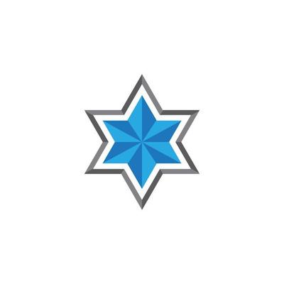 Star David template vector icon
