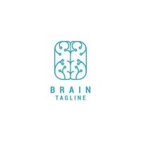 vector de icono de diseño de logotipo de cerebro