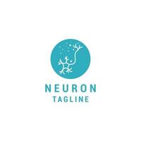 vector de diseño de icono de logotipo de neurona