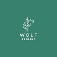 Wolf logo design icon vector