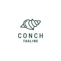 Conch logo design icon vector