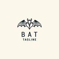 Flying bat design icon logo template vector