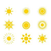 icono de ilustración de vector de sol