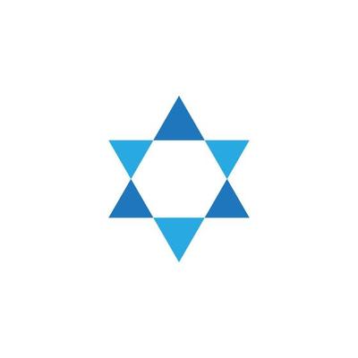 Star David template vector icon