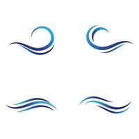 Water wave icon vector