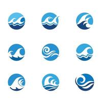 Water wave icon vector