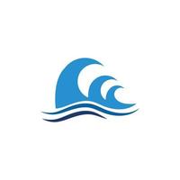 Water wave icon vector