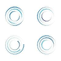 halftone circle dots vector